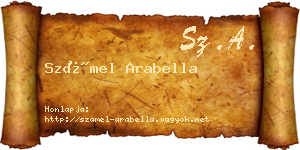 Számel Arabella névjegykártya